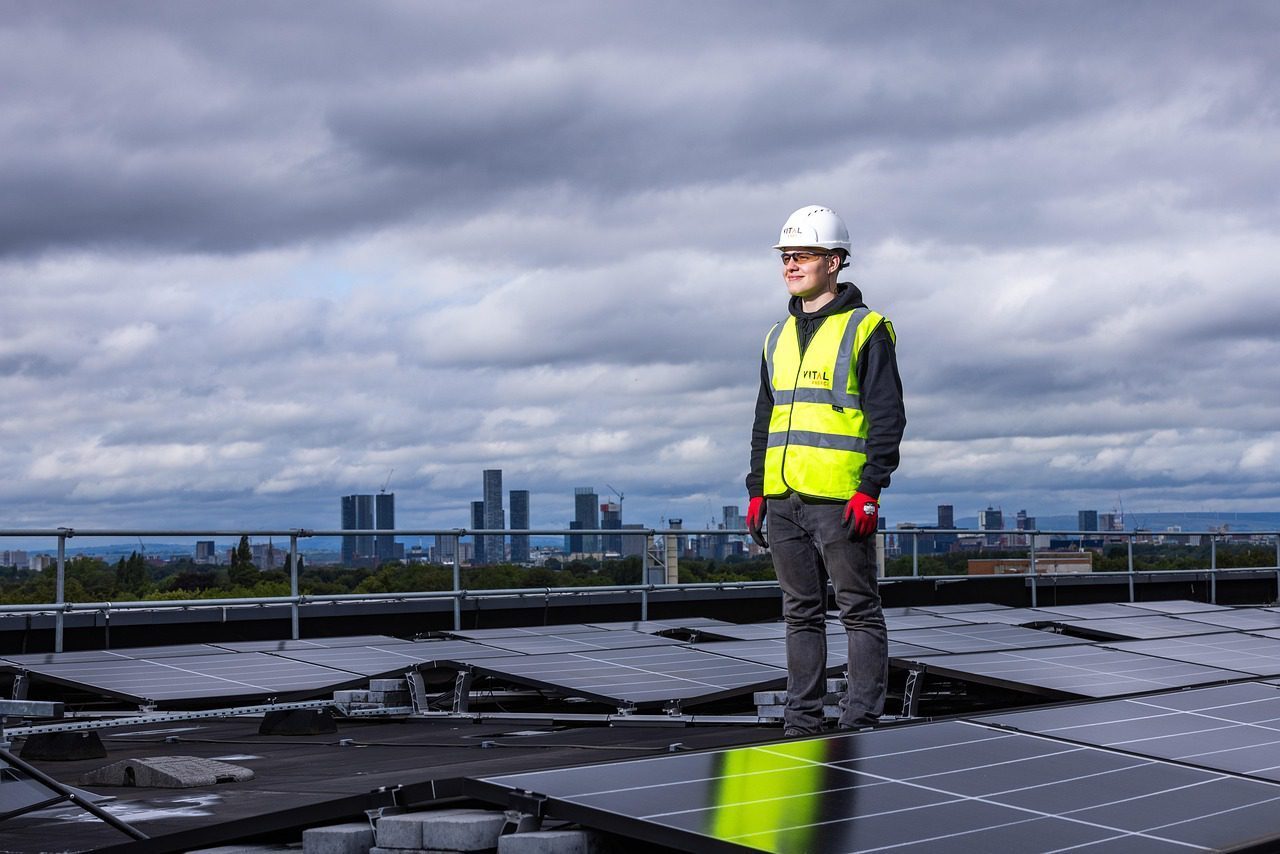 solar panels field